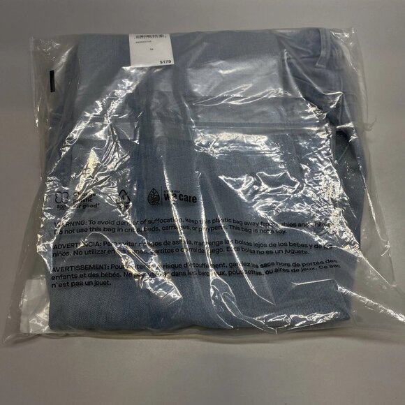 NEW GOOD AMERICAN Soft Tech Good Legs Crop Mini Boot Jeans – Light Blue – 10 - Picture 3 of 10